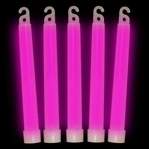 6 Inch Ultra-Bright Emergency 12 Hours Industrial Grade Glow Sticks (Pink Color, 12 Counts Per Pack) - Glow-Paradise