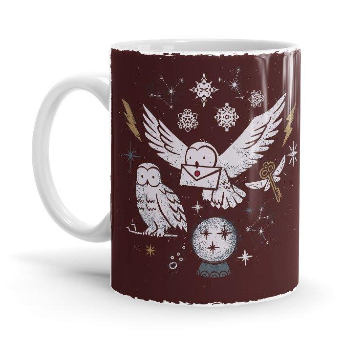 Holiday Owl Messenger - Harry Potter Ceramic Home Kitchen Drinking Coffee Milk Mug (350ml/11oz, Made in USA) - Glow-Paradise