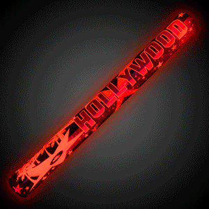 LED Light Up 16 Inch Hollywood Theme Foam Stick (1 Per Pack) - Glow-Paradise