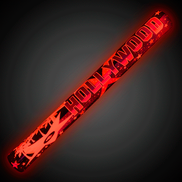 LED Light Up 16 Inch Hollywood Theme Foam Stick (1 Per Pack) - Glow-Paradise