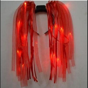 LED Light Up Noodle Headband Flashing Dreads (Orange Color, 1 Quantity Per Pack) - Glow-Paradise