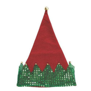 Deluxe Elf Hats with Jingle Bells (12 Quantity Per Pack) - Glow-Paradise