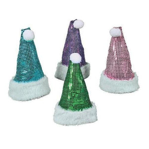 Jeweltone Santa Hats (12 Quantity Per Pack) - Glow-Paradise