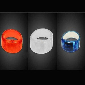 LED Light Up Sound Activated Silicone Bracelet - Patriotic - Red Blue White (3 Quantity Per Pack) - Glow-Paradise