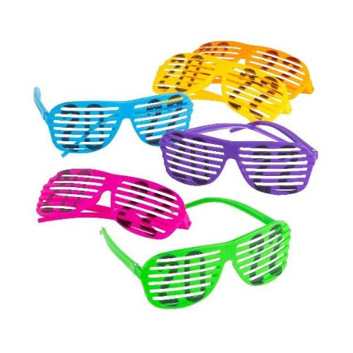 2022 Shutter Glasses (Assorted Colors, 12 Sunglasses Per Pack) - Glow-Paradise