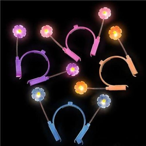 7 Inch LED Light-Up Flower Boppers (12 Count Per Pack) - Glow-Paradise