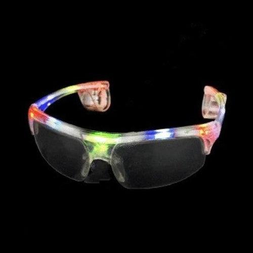 LED Light Up Sporty Sunglasses - Multicolor (1 Per Pack) - Glow-Paradise