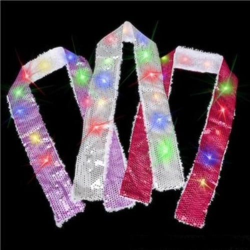 60 Inch LED Sequin Scarf (1 Per Pack) - Glow-Paradise