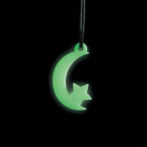 Glow-in-the-Dark Moon & Star Necklaces (48 Necklaces Per Pack) - Glow-Paradise