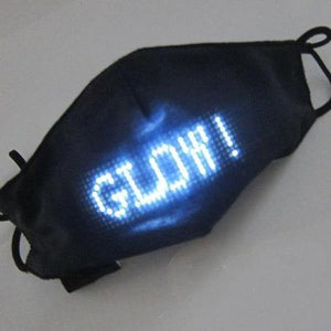 LED Light Up Scrolling Message Face Mask with Smartphone Control (1 Mask Per Pack) - Glow-Paradise