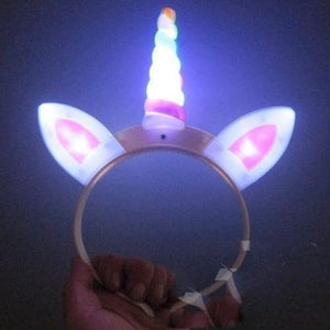 LED Light Up Unicorn Horn Headband - Multi Color (1 Quantity Per Pack) - Glow-Paradise