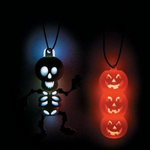 Glow Halloween Character Necklaces (12 Necklaces Per Pack) - Glow-Paradise