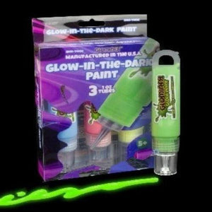 Glominex Glow Paint 1oz Tubes - Retail Ready Assorted (3 Tubes Per Pack) - Glow-Paradise