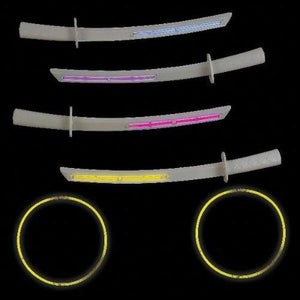 Glow In The Dark Sword & Ring Toss Game Set (1 Set Per Pack) - Glow-Paradise