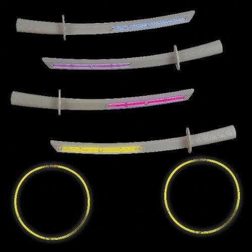 Glow In The Dark Sword & Ring Toss Game Set (1 Set Per Pack) - Glow-Paradise