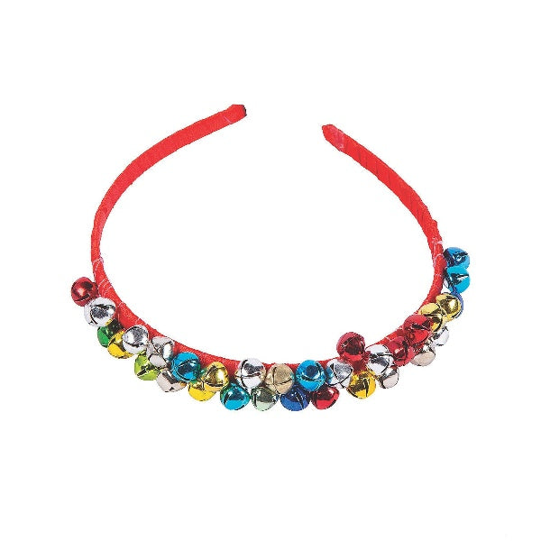 Christmas Jingle Bell Headbands (6 Quantity Per Pack) - Glow-Paradise