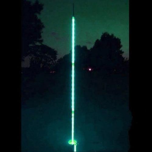LED Light Up 6.5 ft Night Golf Putting Flag Sticks (Green Color) - Glow-Paradise