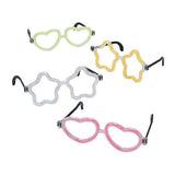 Heart & Star Glow Glasses (Assorted Colors, 12 Glasses Per Pack) - Glow-Paradise