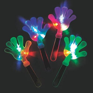 Large Led Light-Up Hand Clappers (12 Per Pack) - Glow-Paradise
