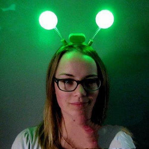 LED Flashing Head Boppers - Green Ball (6 Quantity Per Pack) - Glow-Paradise