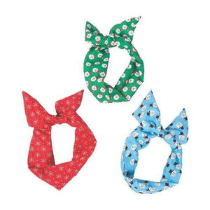 Kids Christmas Wired Headbands (6 Quantity Per Pack) - Glow-Paradise