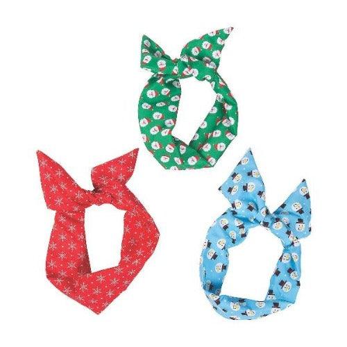 Kids Christmas Wired Headbands (6 Quantity Per Pack) - Glow-Paradise
