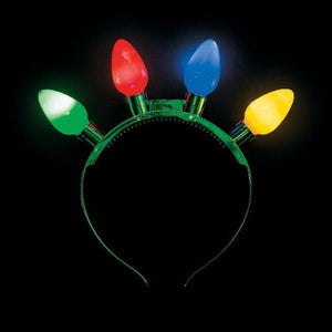 Christmas Light-Up Bulbs Head Boppers (6 Quantity Per Pack) - Glow-Paradise
