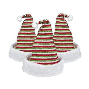 Striped Knit Santa Hat (6 Quantity Per Pack) - Glow-Paradise