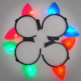 Light Up Cat Ears (Green Color, 1 Quantity Per Pack) - Glow-Paradise