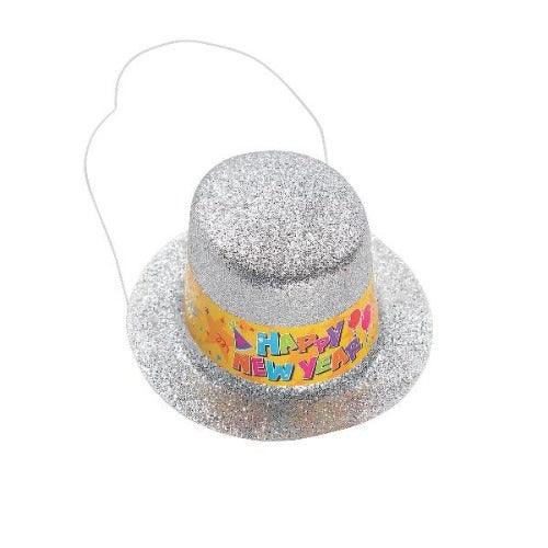 Mini Happy New Year Top Hats (12 Hats Per Pack) - Glow-Paradise