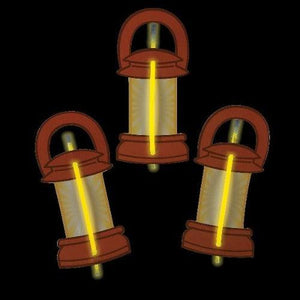 Glow in the Dark Bracelet with Lantern Card (12 Count Per Pack) - Glow-Paradise