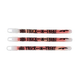 6 Inch Trick-or-Treat Print Glow Sticks (Orange Color, 12 Count Per Pack) - Glow-Paradise