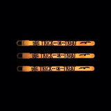 6 Inch Trick-or-Treat Print Glow Sticks (Orange Color, 12 Count Per Pack) - Glow-Paradise