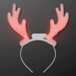 LED Light Up Color Changing Reindeer Antlers Headband (1 Quantity Per Pack) - Glow-Paradise