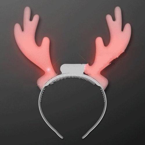 LED Light Up Color Changing Reindeer Antlers Headband (1 Quantity Per Pack) - Glow-Paradise