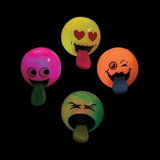 Light-Up Pop-Out Tongue Bouncy Balls (12 Per Pack) - Glow-Paradise