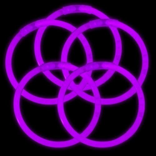 8 Inch Premium Glow Stick Bracelets (Purple Color, 100 Counts Per Pack) - Glow-Paradise