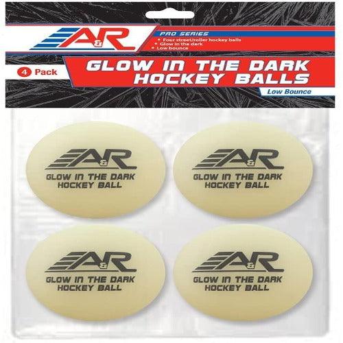 Glow in the Dark Hockey Balls (4 Per Pack) - Glow-Paradise