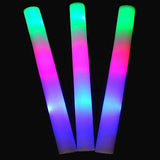 LED Light Up 16 Inch Foam Stick Baton Supreme - Multicolor (12 Per Pack) - Glow-Paradise