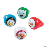 LED Light-Up Flashing Christmas Rings (Assorted Colors, 12 Rings Per Pack) - Glow-Paradise