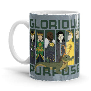 Loki Army: Glorious Purpose - Marvel Ceramic Home Kitchen Drinking Coffee Milk Mug (350ml/11oz, Made in USA) - Glow-Paradise