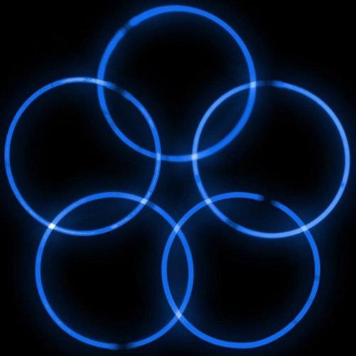 20 Inch Glow Stick Necklaces (Blue Color, 50 Counts Per Pack) - Glow-Paradise