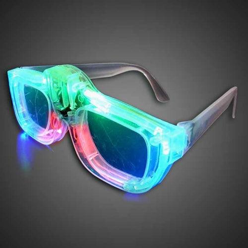 LED Light Up Malibu Sunglasses - Multicolor (1 Eyeglasses Per Pack) - Glow-Paradise