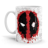 Deadpool: Logo Splatter - Marvel Ceramic Home Kitchen Drinking Coffee Milk Mug (350 ml/11oz, Made in USA) - Glow-Paradise