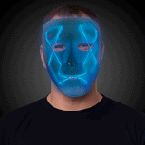 LED Blue EL Wire Mask (1 Mask Per Pack) - Glow-Paradise