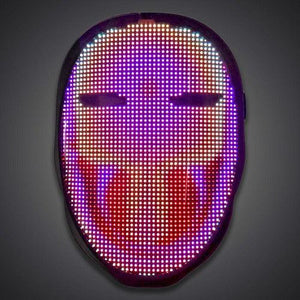 Full Face LED Light Up Shining Mask (1 Mask Per Pack) - Glow-Paradise