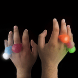 LED Flashing Jelly Rings (Red Color, 24 Rings Per Pack) - Glow-Paradise