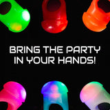 LED Flashing Jelly Rings (Assorted Colors, 24 Rings Per Pack) - Glow-Paradise