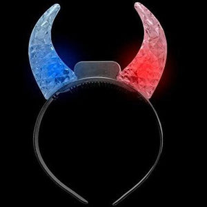 LED Light Up Devil Horns Multicolor (1 Quantity Per Pack) - Glow-Paradise