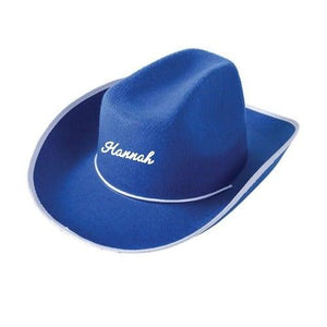 Non Light-up Cowboy Hats (Blue Color, 1 Quantity Per Pack) - Glow-Paradise